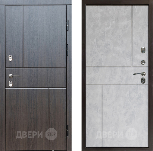 Входная металлическая Дверь Престиж TERMO с терморазрывом Горизонт Венге Горизонт Бетон светлый в Видное