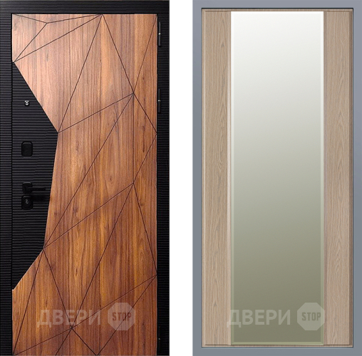 Дверь Заводские двери Морра Зеркало Макси Беленый дуб в Видное