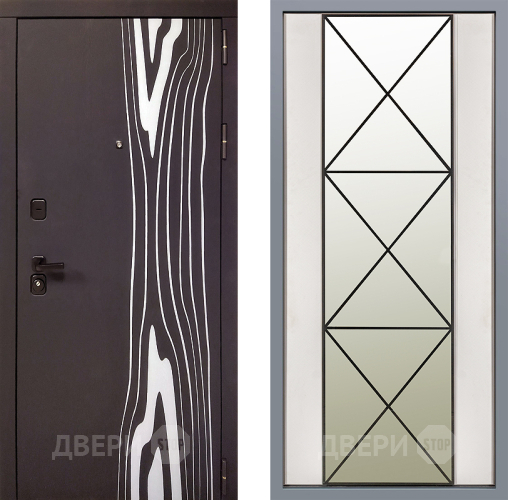 Дверь Заводские двери Леванте Зеркало Перфекто Структурное дерево в Видное