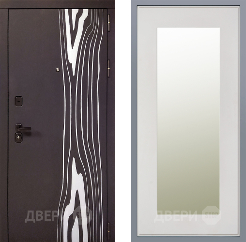 Дверь Заводские двери Леванте Зеркало Модерн Белый софт в Видное