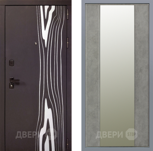Дверь Заводские двери Леванте Зеркало Макси Бетон темный в Видное
