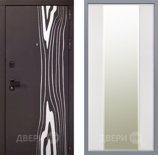 Дверь Заводские двери Леванте Зеркало Макси Белый матовый в Видное