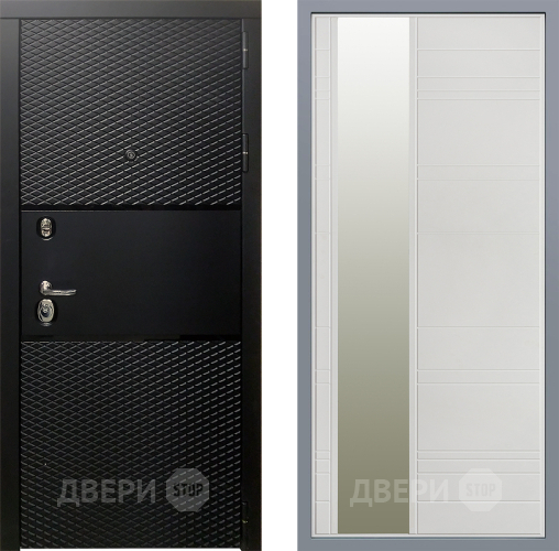 Дверь Заводские двери Тефлон Зеркало Лира Белый софт в Видное