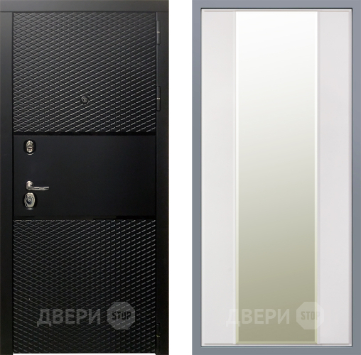 Дверь Заводские двери Тефлон Зеркало Макси Белый матовый в Видное