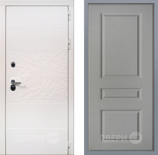Дверь Заводские двери Дэко Вайт Стокгольм Грей софт в Видное