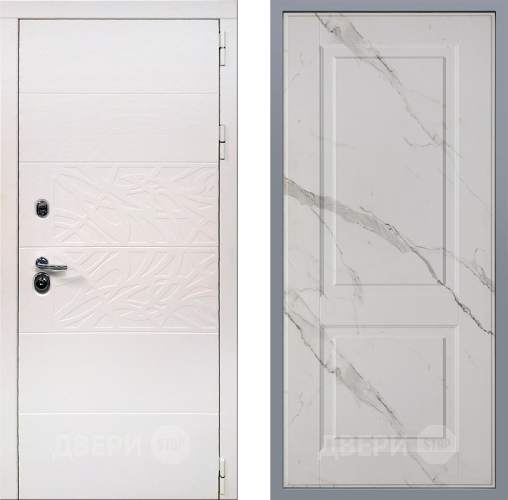 Дверь Заводские двери Дэко Вайт Доррен Мрамор белый в Видное