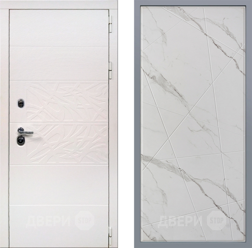Дверь Заводские двери Дэко Вайт Флитта Мрамор белый в Видное