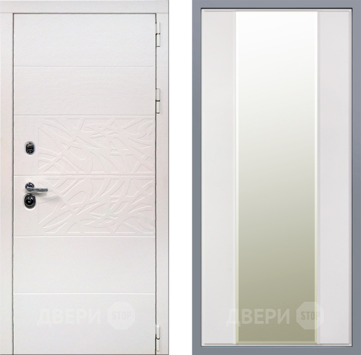Дверь Заводские двери Дэко Вайт Зеркало Макси Белый матовый в Видное