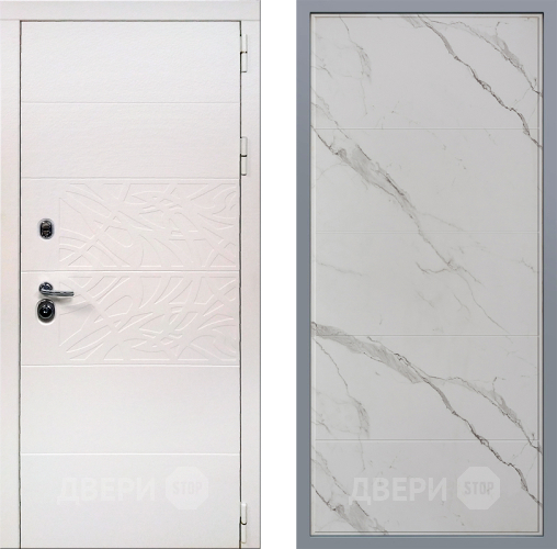 Дверь Заводские двери Дэко Вайт Тривия Мрамор белый в Видное