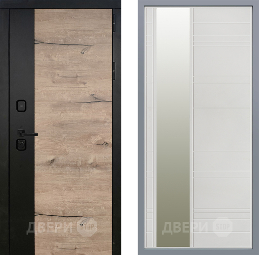 Дверь Заводские двери Ларте Зеркало Лира Белый софт в Видное