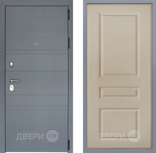 Дверь Заводские двери Лира Софт графит Стокгольм Шампань в Видное