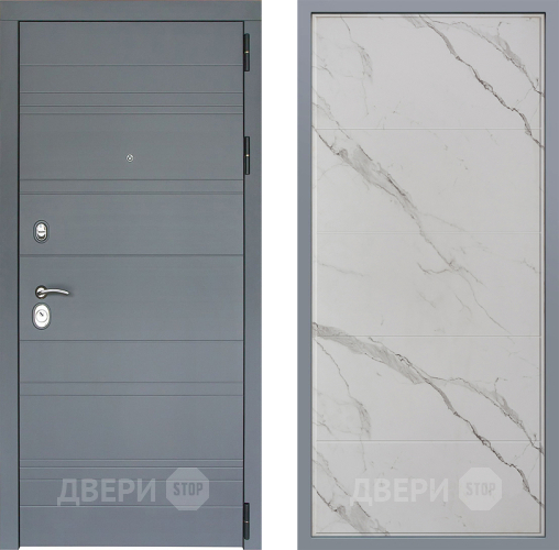 Дверь Заводские двери Лира Софт графит Тривия Мрамор белый в Видное