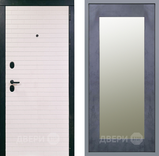 Дверь Заводские двери Сохо Зеркало Модерн Бетон темный в Видное