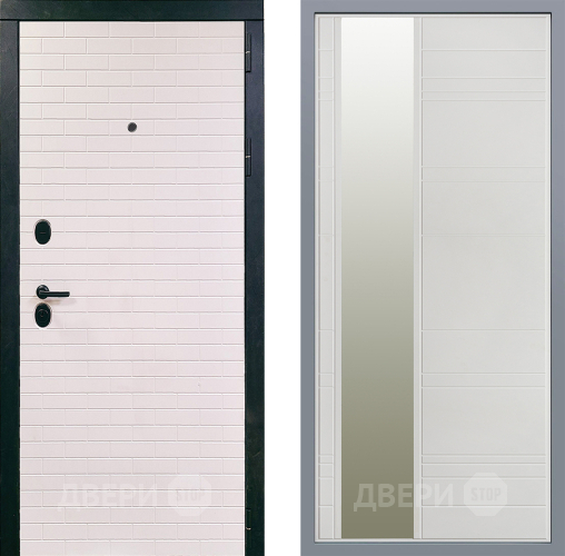 Дверь Заводские двери Сохо Зеркало Лира Белый софт в Видное