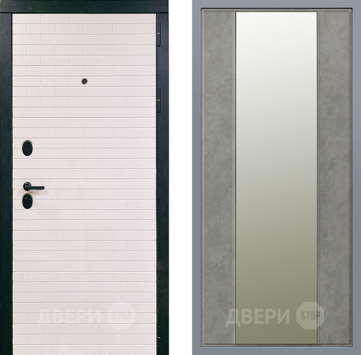 Дверь Заводские двери Сохо Зеркало Макси Бетон темный в Видное