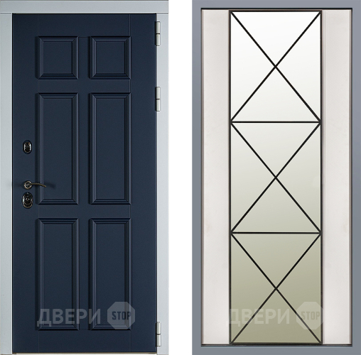 Дверь Заводские двери Стокгольм Зеркало Перфекто Структурное дерево в Видное