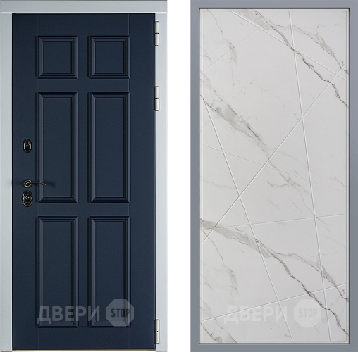 Дверь Заводские двери Стокгольм Флитта Мрамор белый в Видное