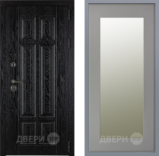 Дверь Заводские двери Мюнхен Зеркало Модерн Грей софт в Видное