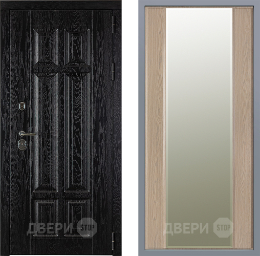 Дверь Заводские двери Мюнхен Зеркало Макси Беленый дуб в Видное