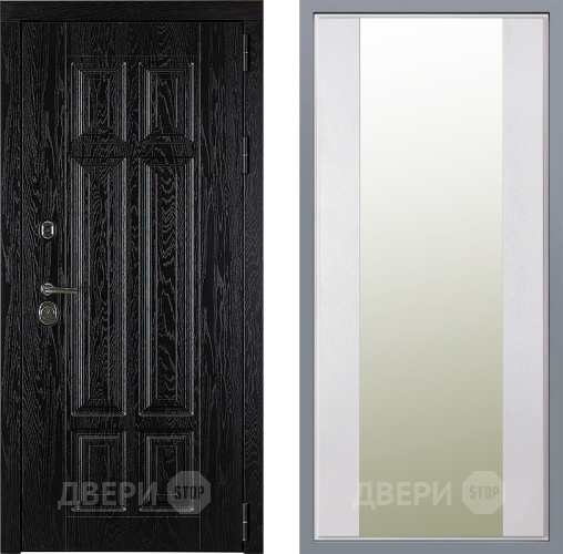 Дверь Заводские двери Мюнхен Зеркало Макси Белый шелк в Видное