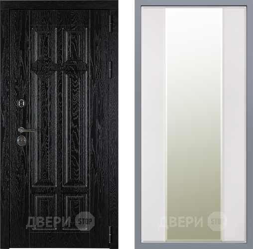 Дверь Заводские двери Мюнхен Зеркало Макси Белый матовый в Видное