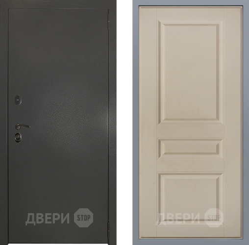 Дверь Заводские двери Эталон 3к антик серебро Стокгольм Шампань в Видное