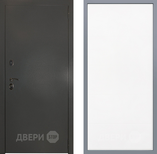 Дверь Заводские двери Эталон 3к антик серебро Тривия Белый софт в Видное