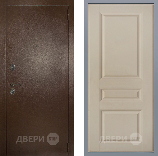 Дверь Заводские двери Эталон 3к антик медь Стокгольм Шампань в Видное