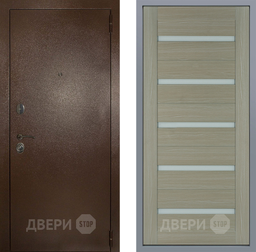 Дверь Заводские двери Эталон 3к антик медь СБ-1 Капучино в Видное