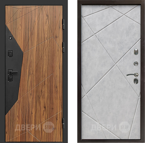 Входная металлическая Дверь Престиж Avangard Лучи Бетон светлый в Видное