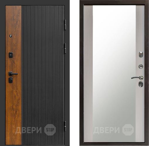 Входная металлическая Дверь Престиж Prestizh Зеркало Лиственница белая в Видное