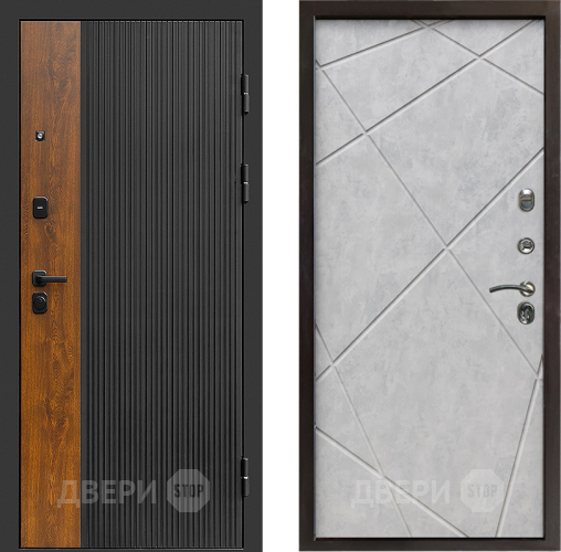 Входная металлическая Дверь Престиж Prestizh Лучи Бетон светлый в Видное