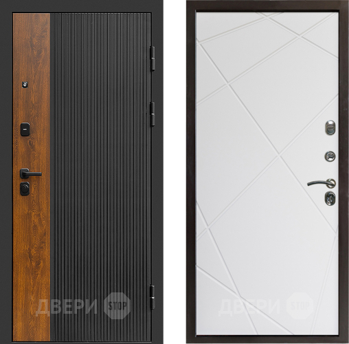 Входная металлическая Дверь Престиж Prestizh Лучи Бетон белый в Видное