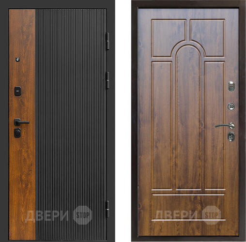 Входная металлическая Дверь Престиж Prestizh Арка Дуб в Видное