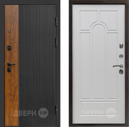 Входная металлическая Дверь Престиж Prestizh Арка Лиственница белая в Видное
