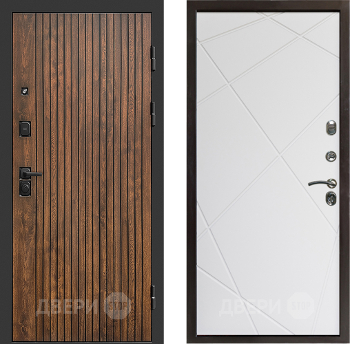 Входная металлическая Дверь Престиж Tvist Лучи Бетон белый в Видное