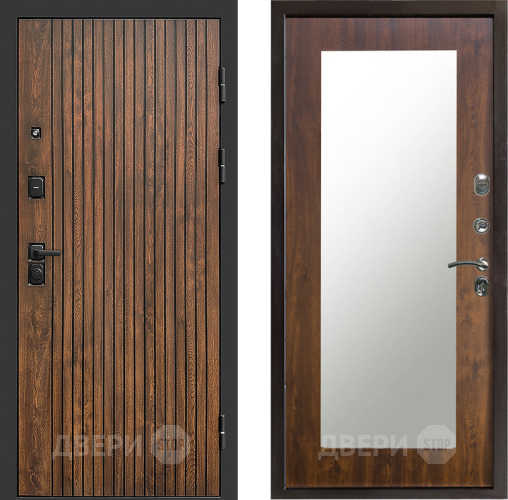 Входная металлическая Дверь Престиж Tvist Зеркло Пастораль Дуб в Видное