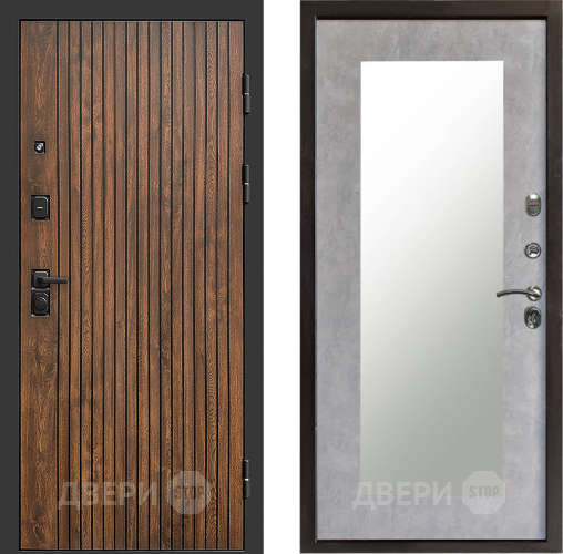 Входная металлическая Дверь Престиж Tvist Зеркло Пастораль Бетон светлый в Видное