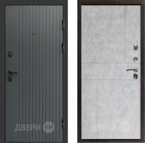 Входная металлическая Дверь Престиж Tvist Grey Горизонт Бетон светлый в Видное