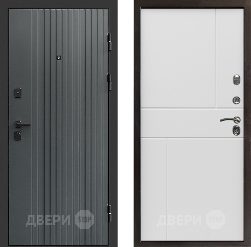 Входная металлическая Дверь Престиж Tvist Grey Горизонт Бетон белый в Видное