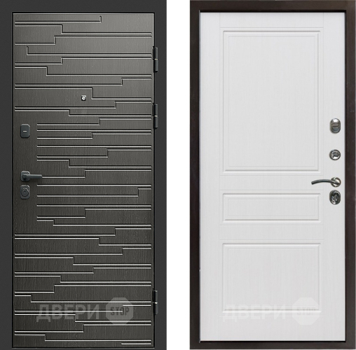 Входная металлическая Дверь Престиж Rivera Классика Белое дерево в Видное