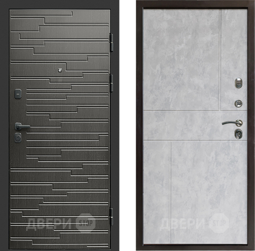 Входная металлическая Дверь Престиж Rivera Горизонт Бетон светлый в Видное