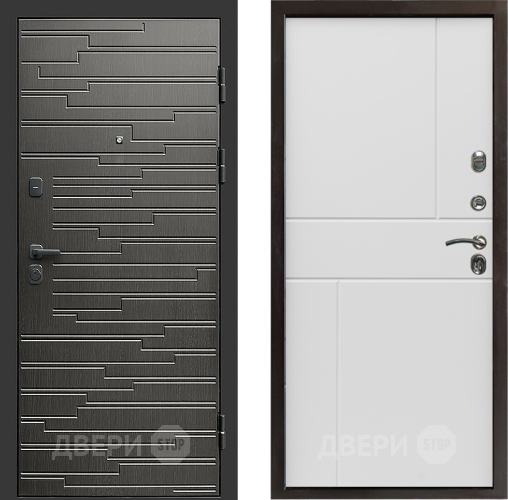 Входная металлическая Дверь Престиж Rivera Горизонт Бетон белый в Видное