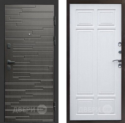 Входная металлическая Дверь Престиж Rivera Премиум Лиственница белая в Видное