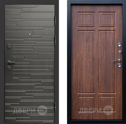 Входная металлическая Дверь Престиж Rivera Премиум Орех темный в Видное