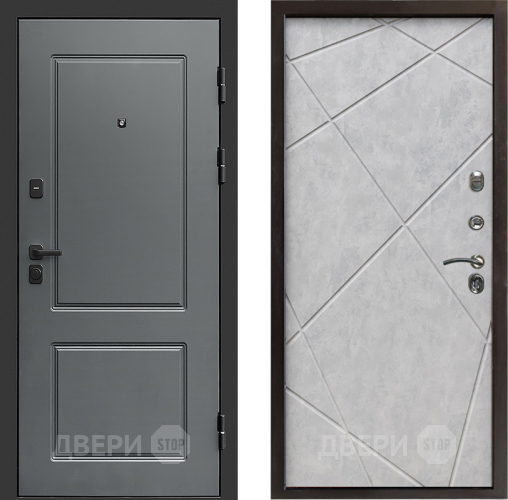 Входная металлическая Дверь Престиж Verona Лучи Бетон светлый в Видное