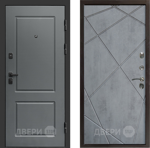 Входная металлическая Дверь Престиж Verona Лучи Бетон темный в Видное