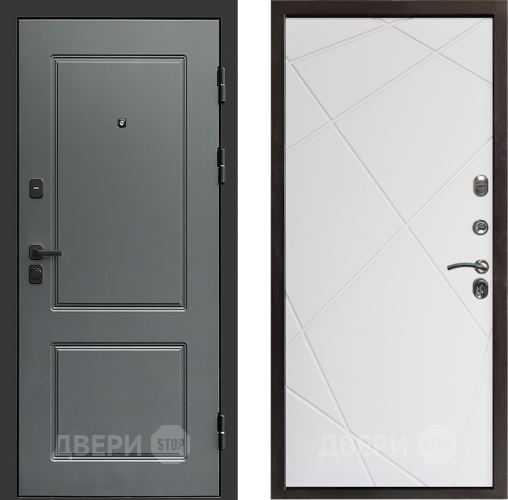 Входная металлическая Дверь Престиж Verona Лучи Бетон белый в Видное