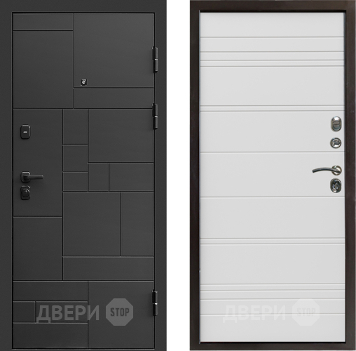 Входная металлическая Дверь Престиж Kvadro Line Белый в Видное