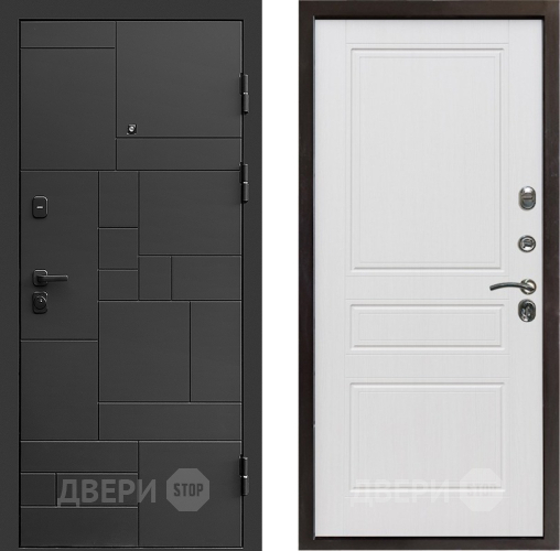 Входная металлическая Дверь Престиж Kvadro Классика Белое дерево в Видное